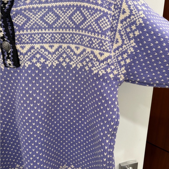 LL Bean Vintage Cotton Fair Isle Knit Sweater Size Large - Picture 5 of 12
